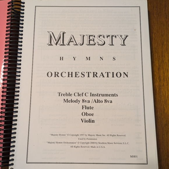 Like New Majesty Hymns Orchestration Hymnal - Picture 2 of 3